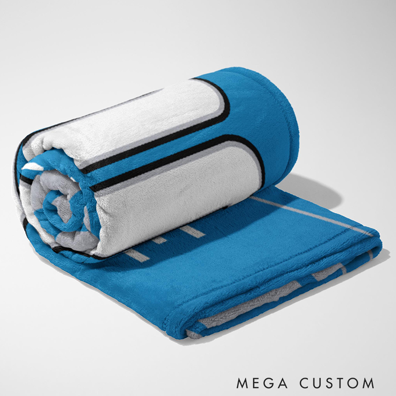 Personalized Football Team Blanket with Custom Name and Number