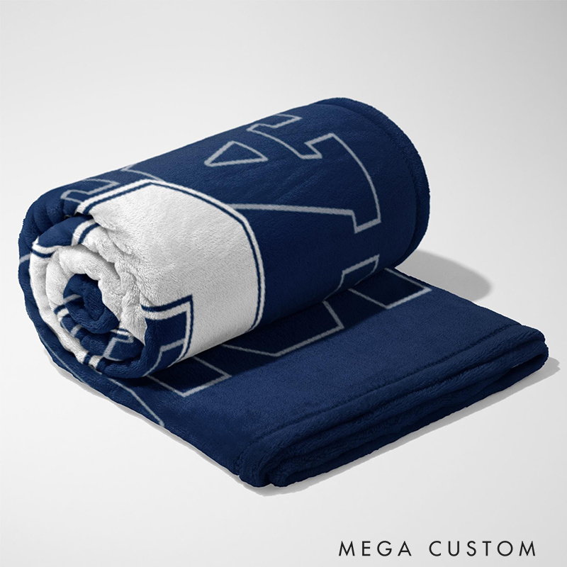 Personalized Football Game Day Blanket with Iconic Team Details 