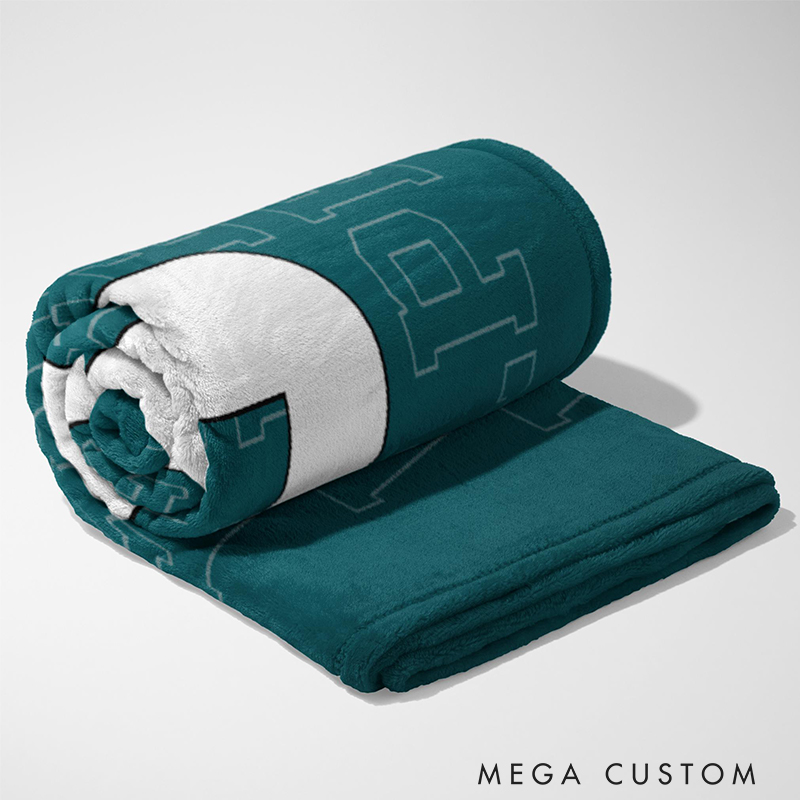  Personalized Fan Gear Football Blanket Featuring Your Team and Details 