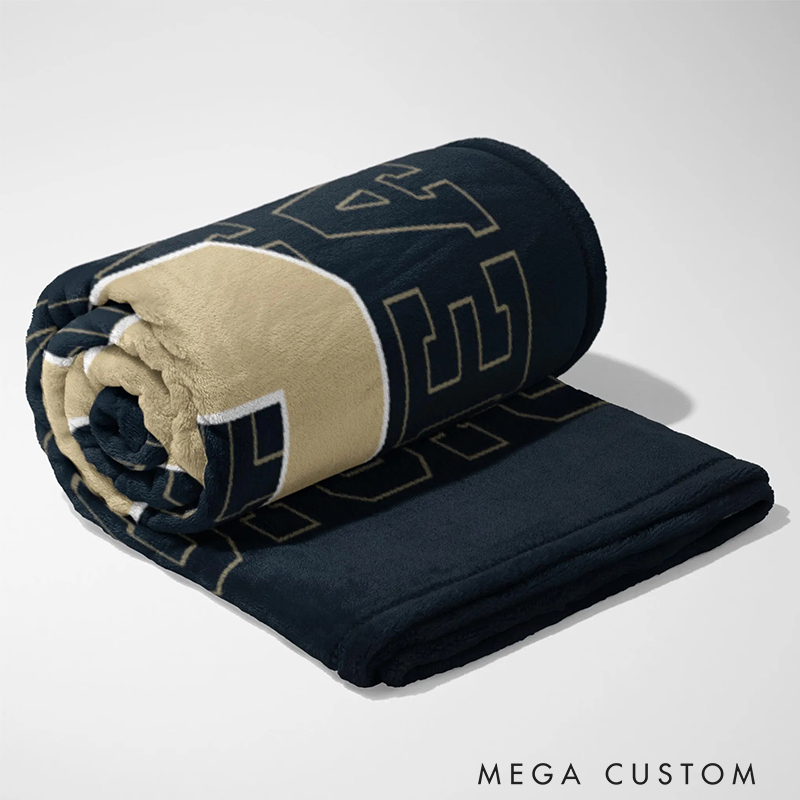 Personalized Football Player Blanket with Customizable Name and Team Details 
