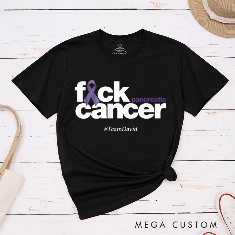 Personalized Fuck Pancreatic Cancer Warrior Survivor Support T-Shirt