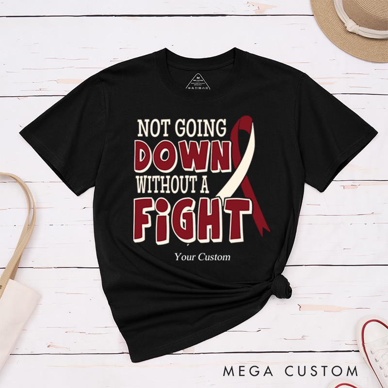 Personalized Without A Fight Head and Neck Cancer Awareness T-Shirt