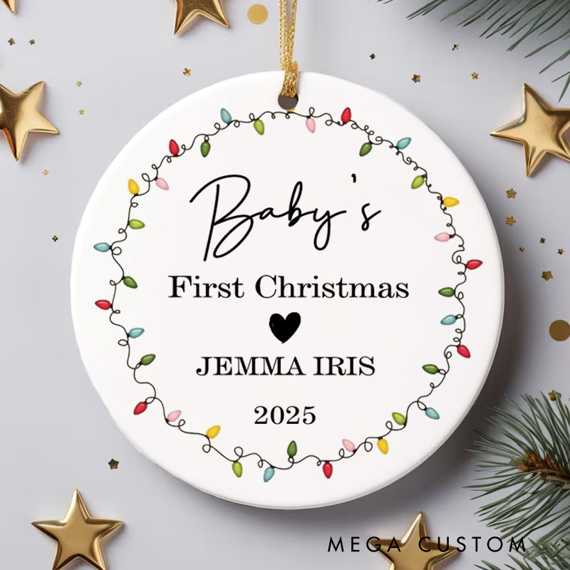 Personalized Baby Christmas Ornament New Baby Gift Baby Shower 1st Christmas Gift