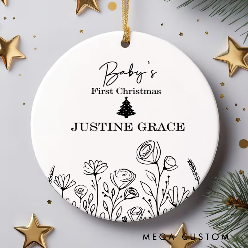Personalized Baby’s First Christmas Ornament Christmas Gifts for Baby
