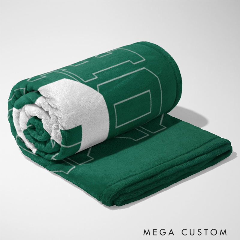 Personalized Bold Team Name Blanket Featuring Player Details