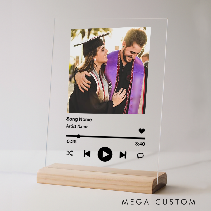 Personalized Music Player Table Decor Custom Picture and Song Gift for Lovers Friends Music Lovers for Anniversary Birthday Unique Presents