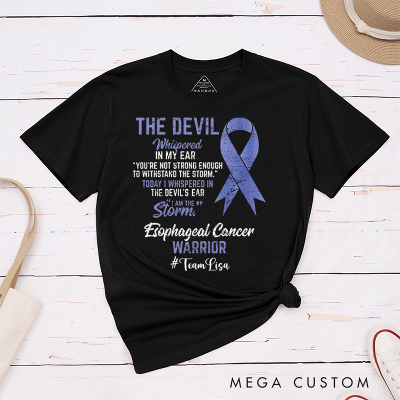 Personalized Esophageal Cancer Survivor Fighter Warrior Support Cancer Awareness T-Shirt