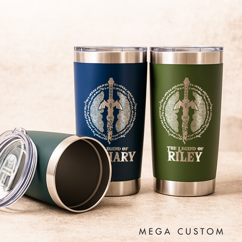 Personalized Broken Sword Game Tumbler Video Game Travel Mug Geek Gaming Engraved Tumbler Insulated Tumbler for Him and Her