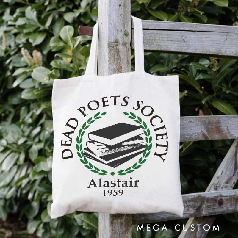 Personalized Poets Society Vintage Movie Tote Bag Retro Film Fan Canvas Bag Book Worm Tote Gift