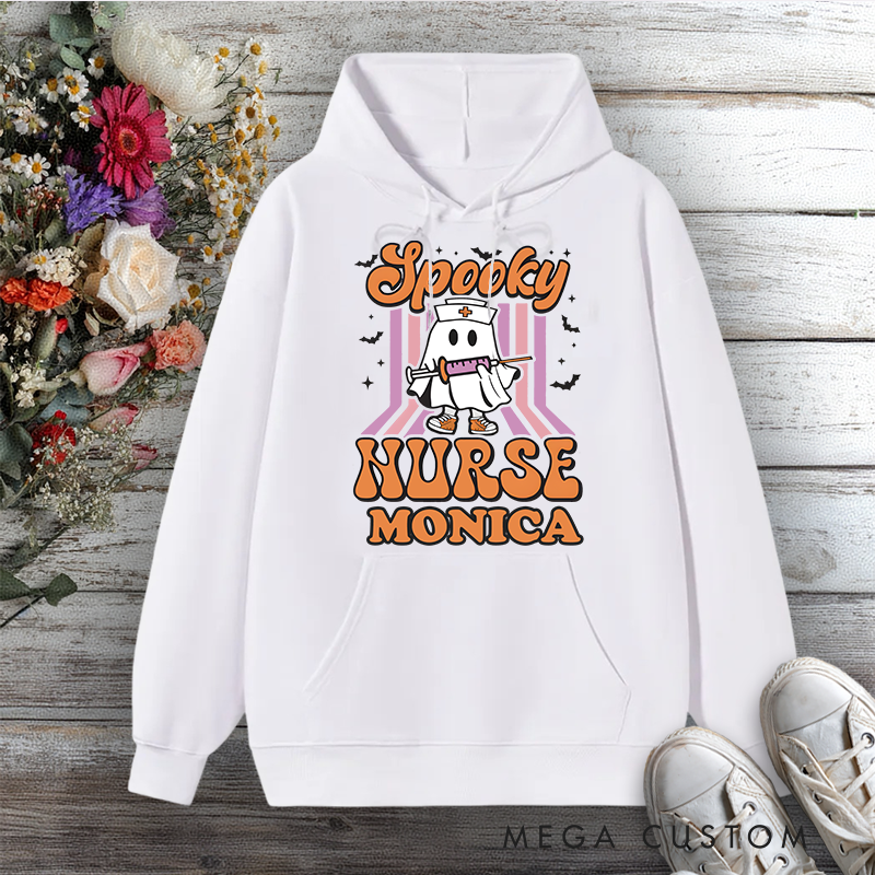 Personalized Hoodies for Nurse Spooky Nurse Design Hoodies