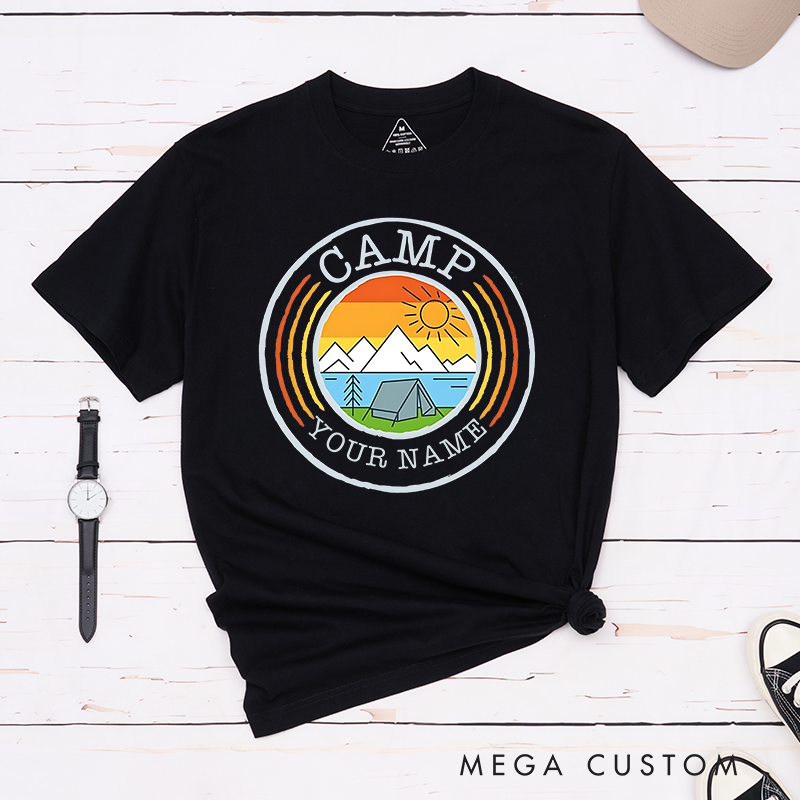 Personalized for Family Friends T-Shirt Camp T Shirt  Gift for Outdoors Hiking Lovers