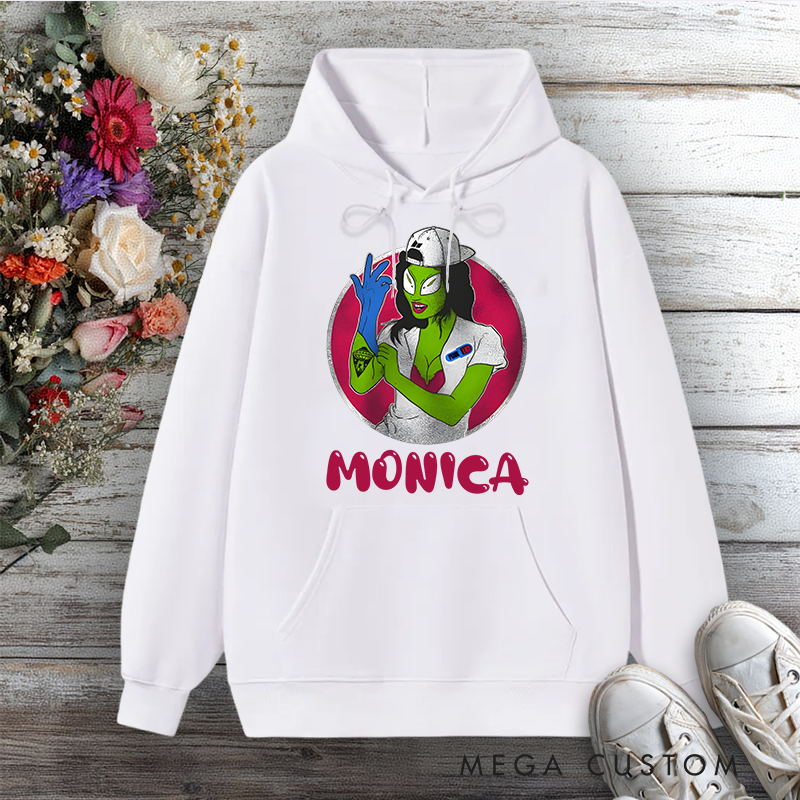 Personalized Hoodies for Nurse Alien Nurse Out-of-This-World Care Design Hoodies International Nurse Day Gift