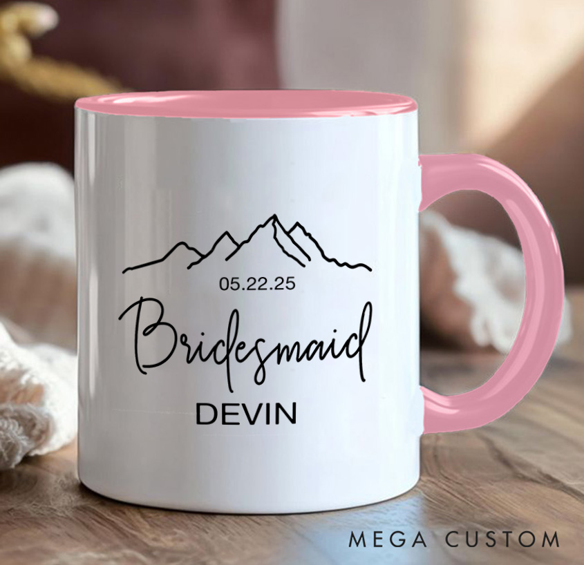 Personalized Campfire Mountain Trees Camping Mug Hiking Travel Mug Gift for Outdoors Lovers