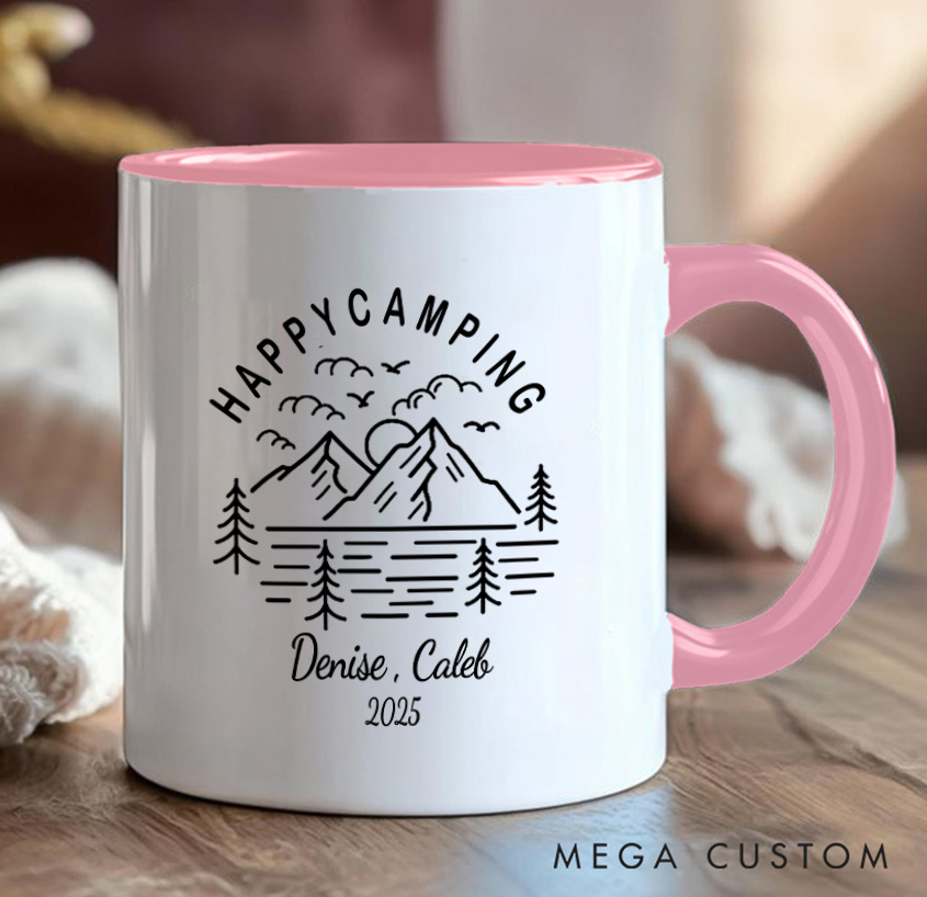 Personalized Camping Couple Mug Mountain Adventurers Hiking Mug Gift for Travel Outdoors Lovers