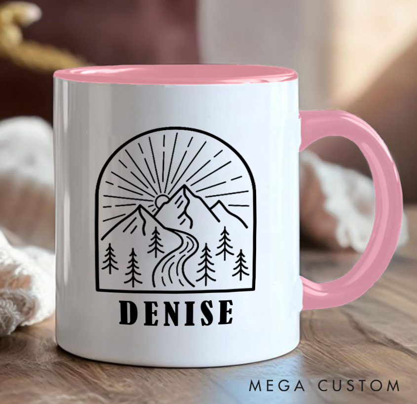 Personalized Mountain Adventurers Mug Camping Hiking Coffee Mug Gift for Travel Outdoors Lovers