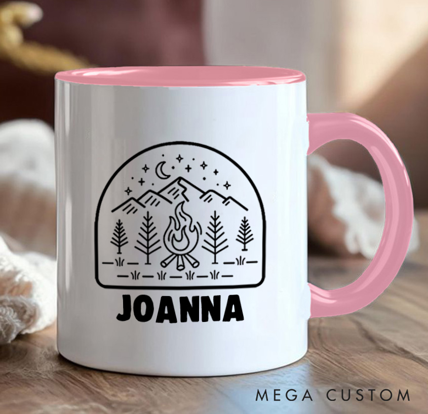 Personalized Campfire Under The Stars Mug Adventurers Hiking Camping Mug Gift for Travel Outdoors Lovers