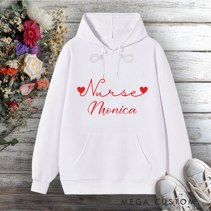 Personalized Hoodies for Nurse Elegant Nurse Love Design Hoodies International Nurse Day Gift
