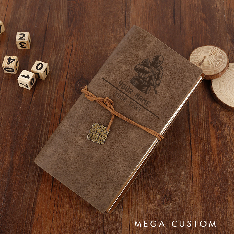 Personalized Retro Police Leather Journal for Police Officers Appreciation Pocket Notebook Engraved Notebook Gift