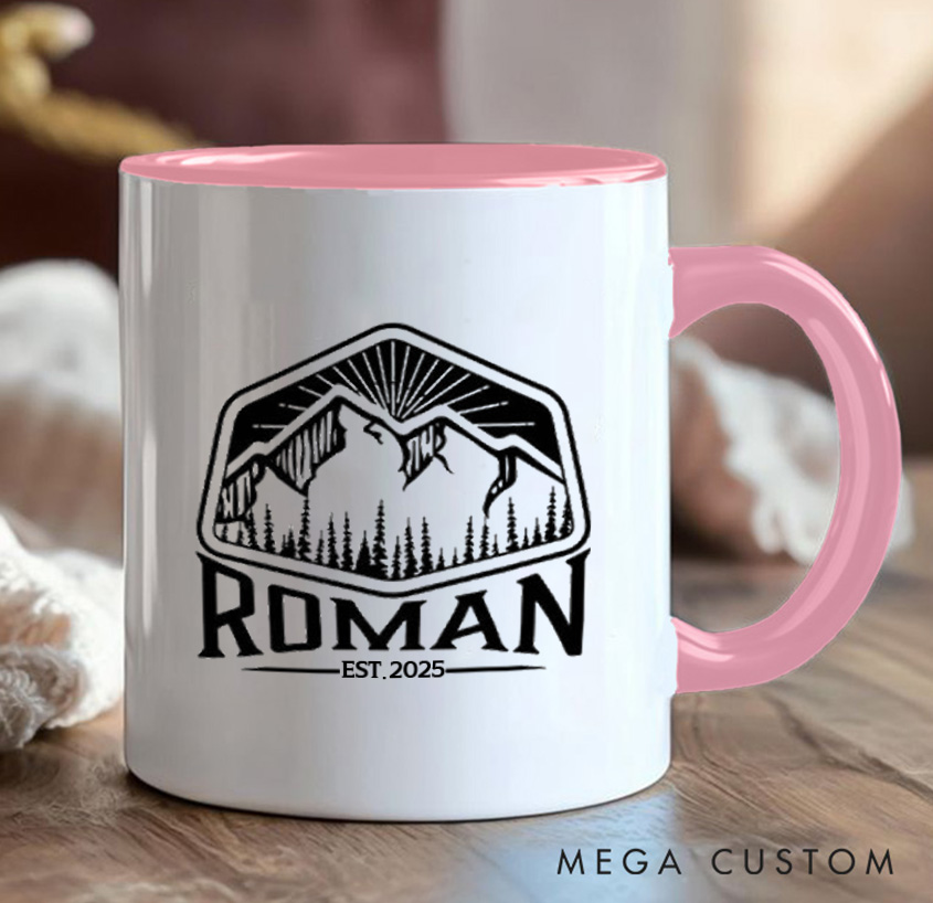 Personalized Campfire Mug Mountain Adventurers Camping Hiking Mug Gift for Outdoors Nature Lovers