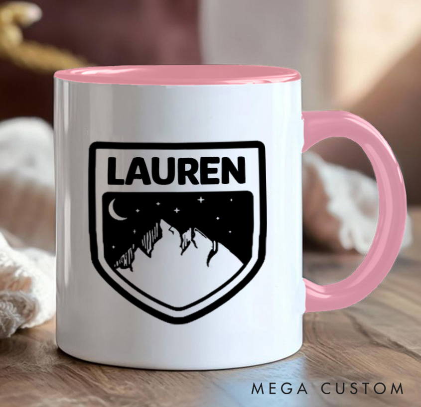 Personalized Under The Starry Sky Mug Mountain Adventurers Camping Hiking Mug Gift for Outdoors Nature Lovers