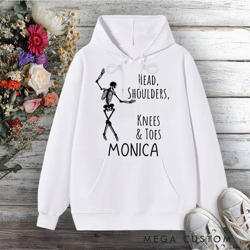 Personalized Hoodies for Nurse Head Shoulders Knees Toes Anatomy Fun Hoodies International Nurse Day Gift