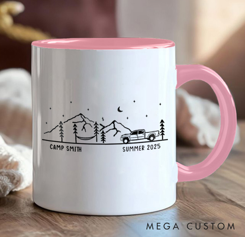 Personalized Vanlife Mug Camping Mountain Hiking Couple Mug Gift for Outdoors Nature Lovers