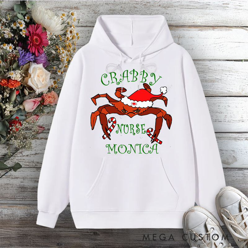 Personalized Hoodies for Nurse Crabby Nurse Holiday Edition Design Hoodies International Nurse Day Gift