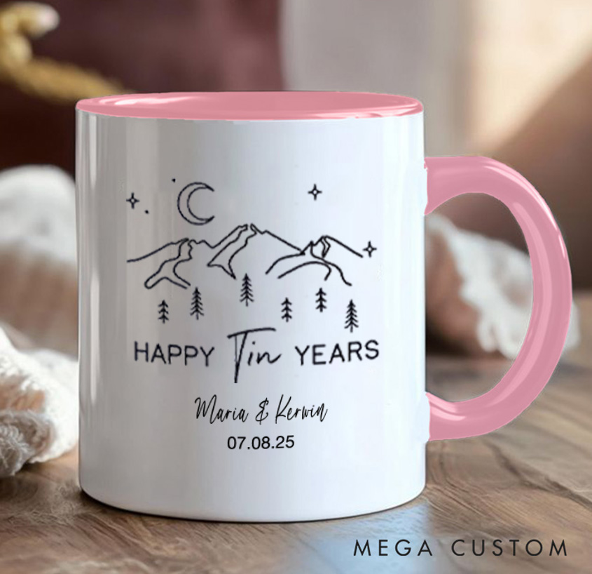 Personalized Carabiner Mountain Mug Couple Adventure Mountains Camping Hiking Mug Gift for Outdoors Lovers