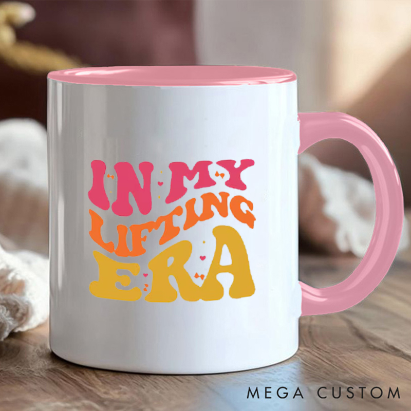 Personalized Lifting Era Coffee Cup Mug with Funny Weightlifting Design for Fitness Enthusiasts Bodybuilders and Gym Lovers