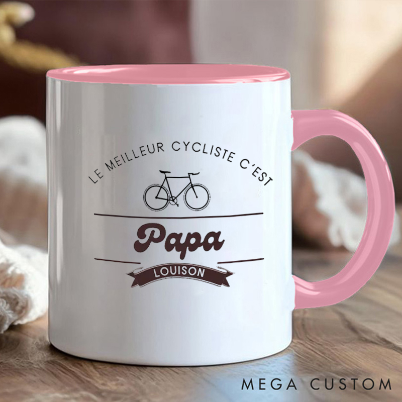 [Copy]Personalized Watercolor Cyclist Coffee Cup Mug with Art for Outdoor Adventures Riding Cycling Biking Enthusiasts