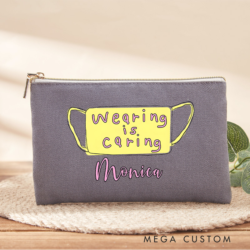 Personalized Makeup Bag for Nurse Wearing is Caring Design Fashion Cosmetic Bag Gift