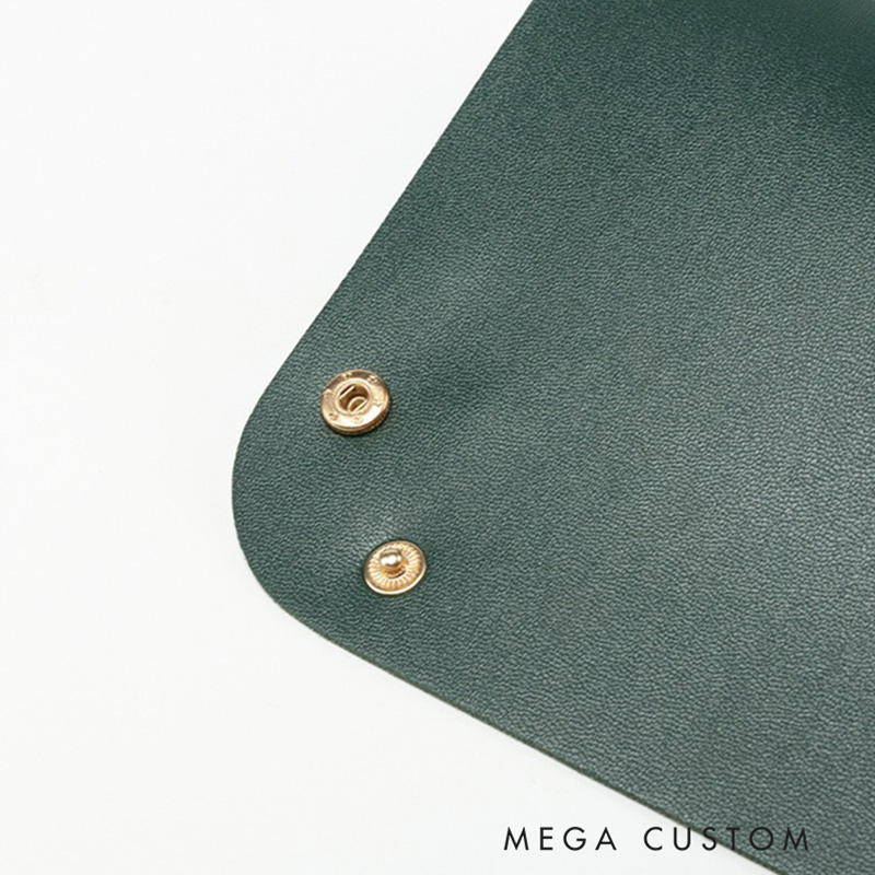 Personalized Marian Monogram Foldable Leather Catchall Snap Tray with Name Rosary Tray Desktop Organizer First Communion Baptism Gift for Christian