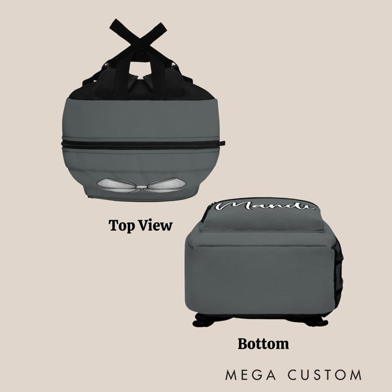 Personalized Golf Backpack with Custom Name and Coquette Bow Design Ideal for Golf Enthusiasts and Players