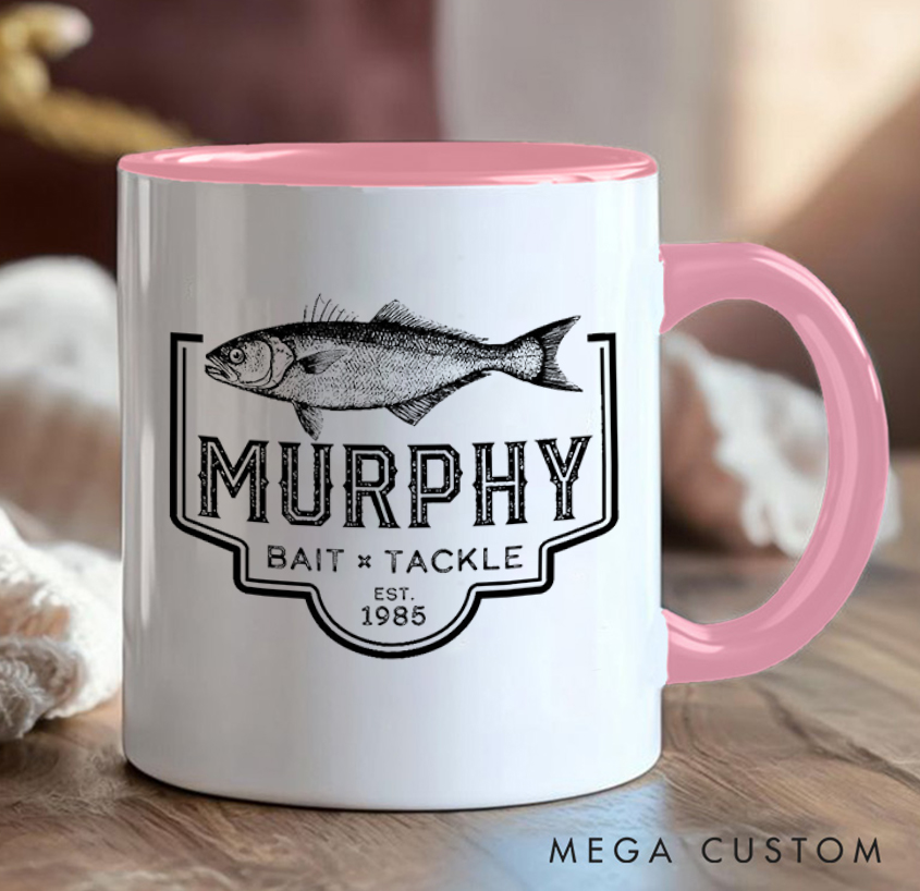 Personalized Classic Bait & Tackle Mug for Outdoor Fishing Enthusiasts