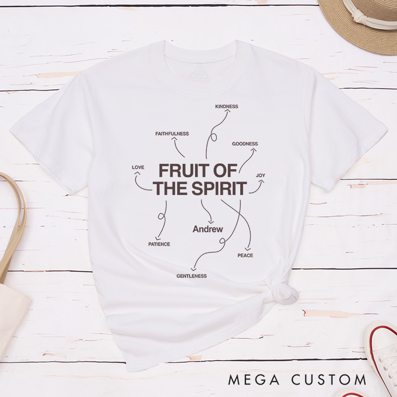 Personalized Fruit of the Spirit Classic T-Shirt Bible Quote Christian Shirt Inspirational Shirt Gift of Faith Birthday Gift for Jesus Lover