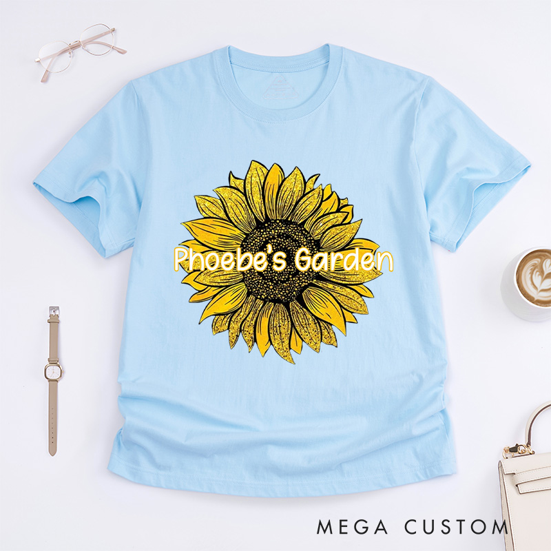 Personalized Sunflower Classic T-shirts Plant Shirt Plant Lover Shirt Garden Shirt Gardener Shirt Gardening Lover Gift
