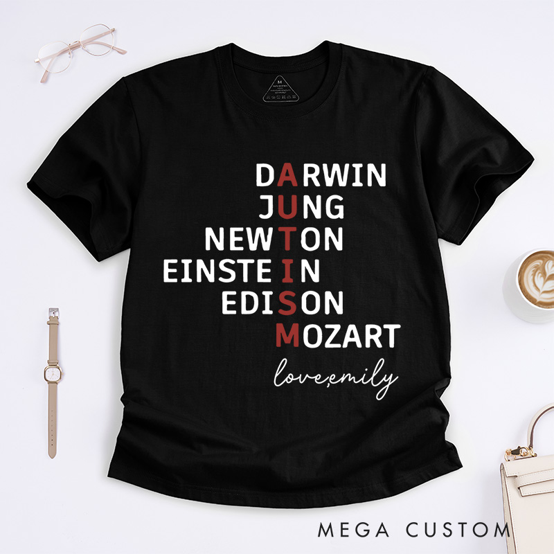 Personalized Autistic Geniuses T-Shirt Autism Support Gift