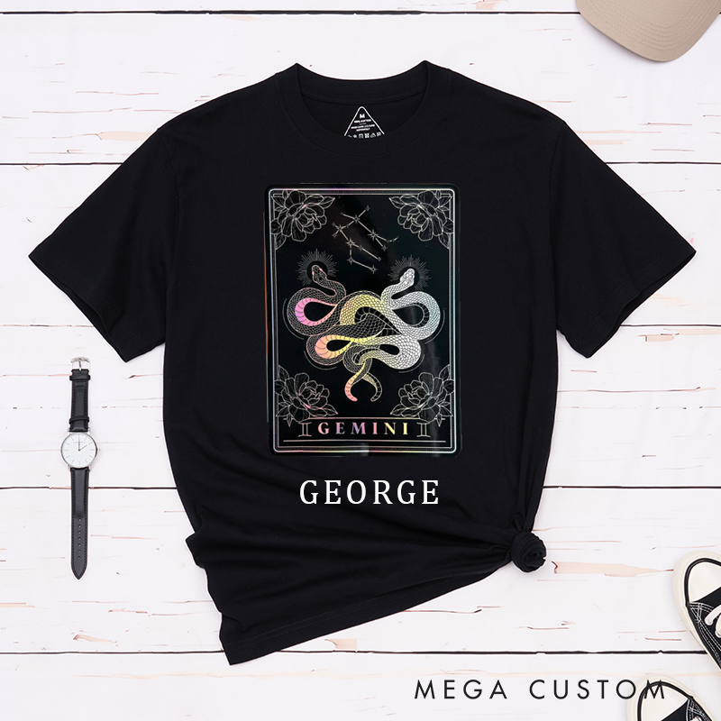 Personalized Tarot Lovers  Zodiac Card T-shirt Gift For Womens Mens Unisex