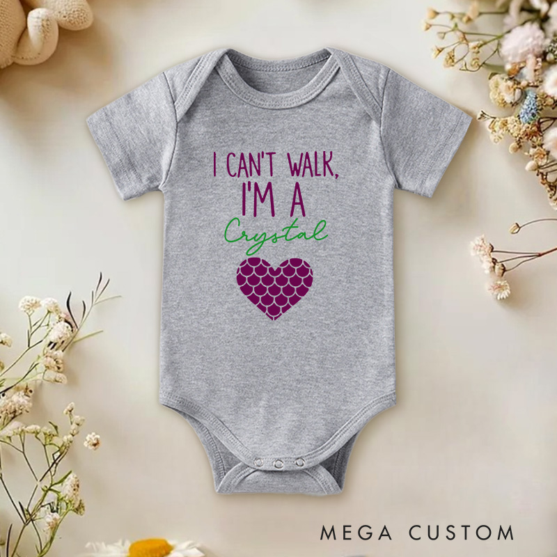 Personalized I Can’t Walk I’m a Baby Name Funny and Playful Baby Quote Baby Gift Baby Onesie  