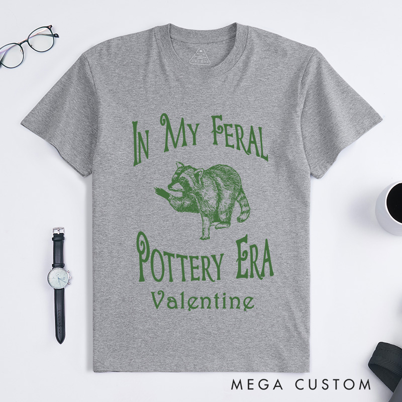 Personalized In My Feral Pottery Era Classic T-Shirts Comfort Colors Pottery Shirt Gifts For Potter Pottery Tee Gift