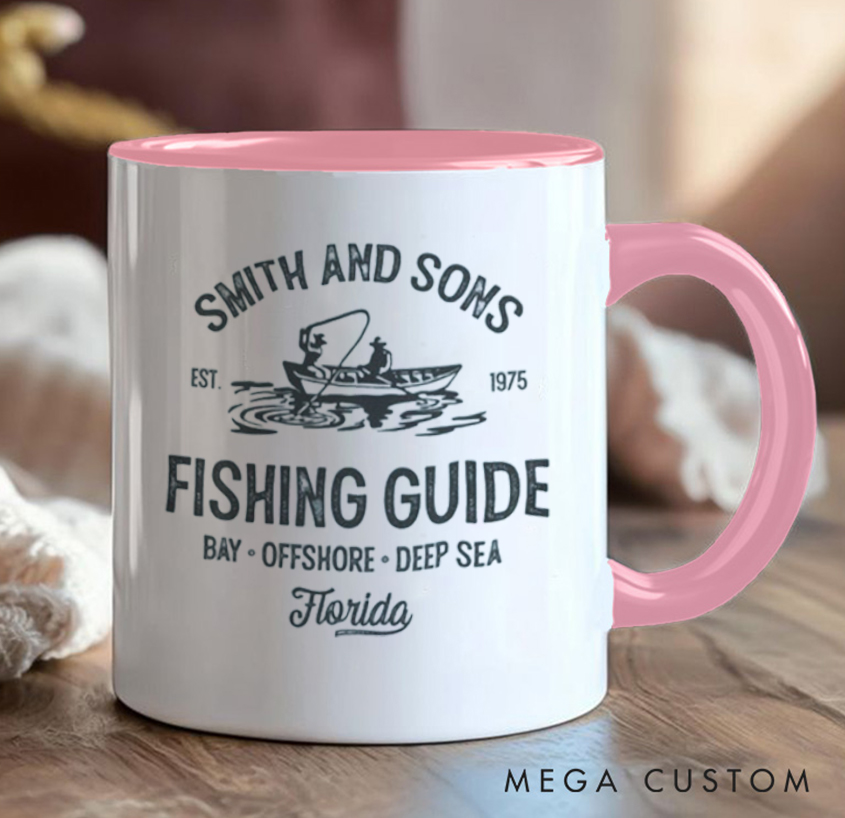 Personalized Hooked for Life Mug Fishing-Themed Couple Gift for Fishing Lover