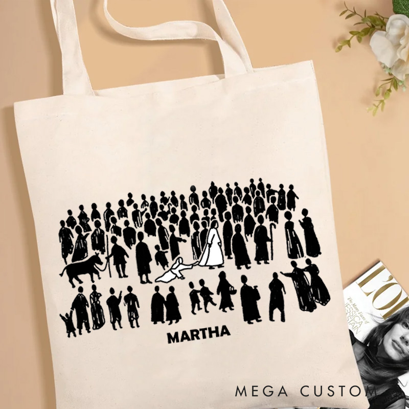 Personalized By His Wounds We are Healed Christian Canvas Tote Bag with Name Jesus Gift Baptism Faith Gift Religious Christian Gift for Jesus Lovers