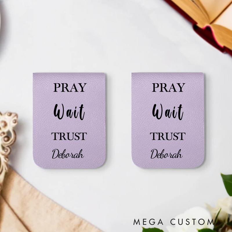 Personalized Name Engraved Minimalism Bible Quote Gift Faith Leather Bookmark Clip Birthday Christmas Gift for Christian Book Lovers
