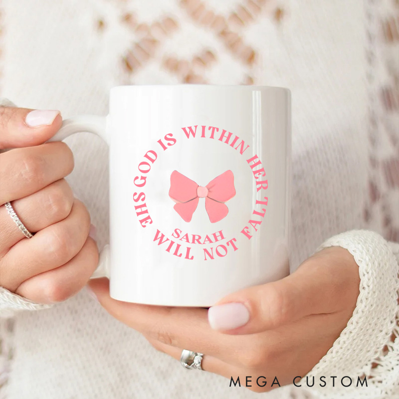 Personalized God Says I Am Bible Verse Christian Ceramic Mug with Name Birthday Gift for Christian Positive Affirmation Religious Gift for Christian