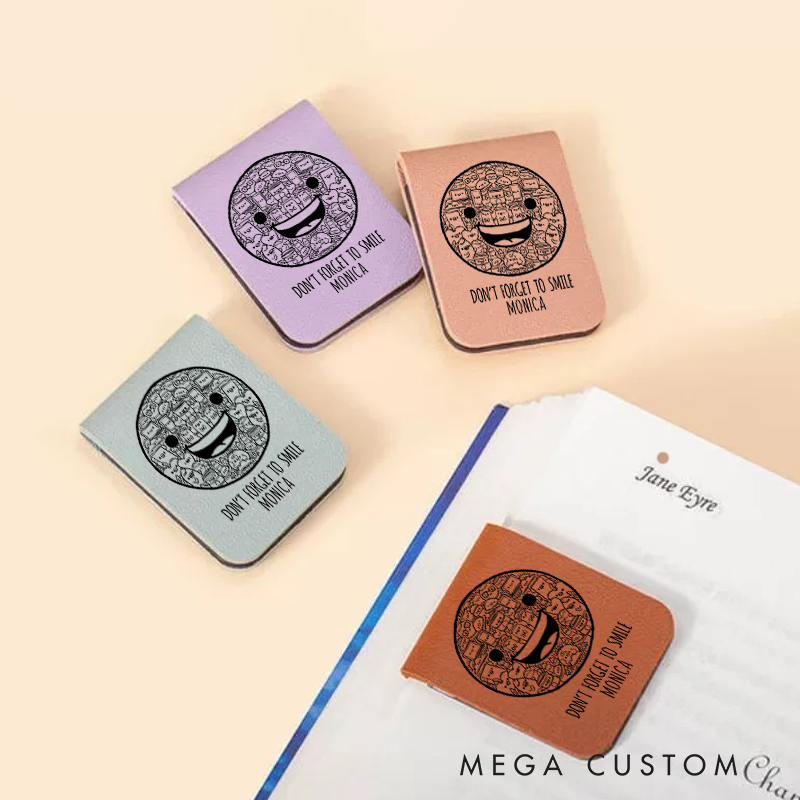 Personalised Leather Magnetic Bookmark for Nurse Dentisit Don't Forget to Smile Design Cute Bookmark Gift Book Lover Gift 