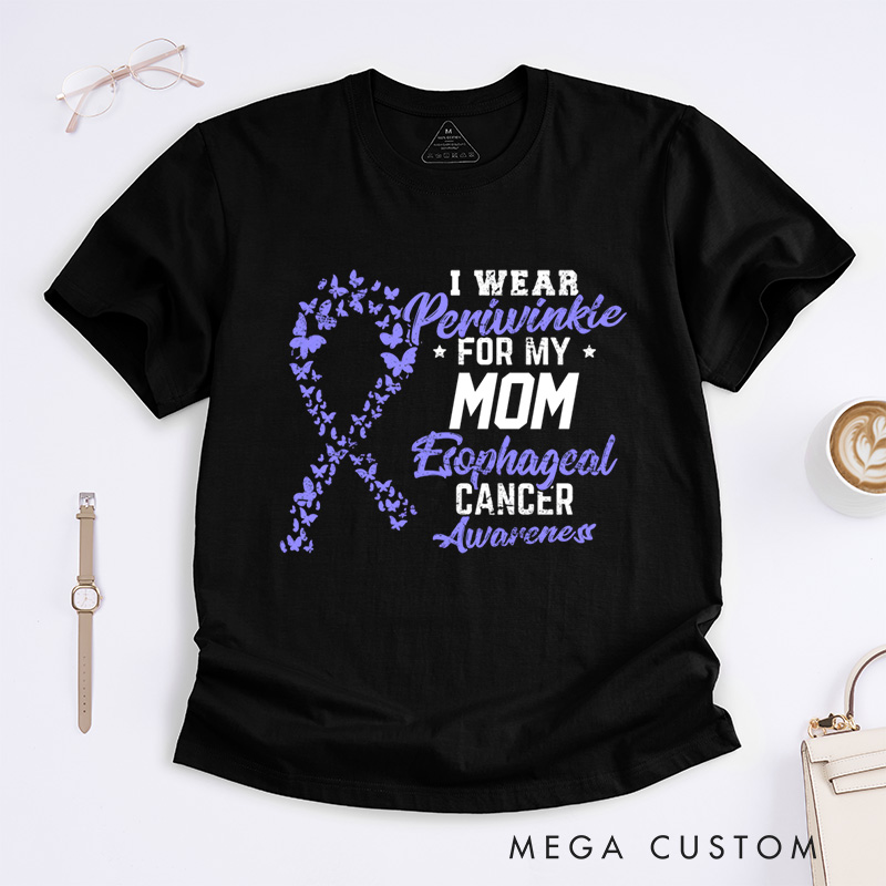 Personalized Esophageal Cancer Awareness Survivor Fighter Warrior T-Shirt