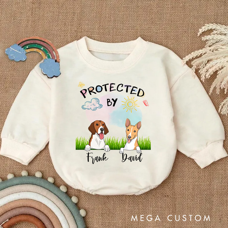 Personalized Protected By Baby Onesie Baby Shower Gift