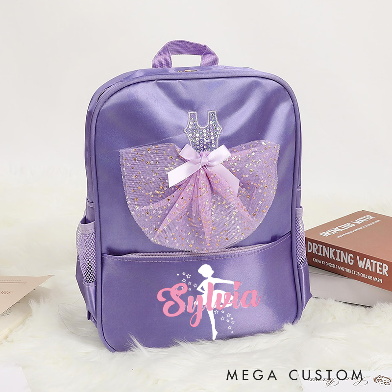 Personalized Ballet Silhouette Dance Bag for Girls Name Backpack Pink Ballet Dance Bag Gymnastic Cheer Girls Christmas Gifts Back To School Gifts