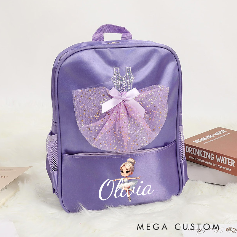 Personalized Cartoon Swan Lake Dance Bag for Girls Name Backpack Pink Ballet Dance Bag Gymnastic Cheer Girls Christmas Gifts Back To School Gifts