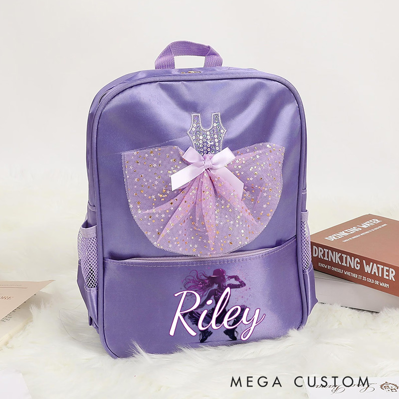 Personalized Ink Ballerina Dance Bag for Girls Name Backpack Pink Ballet Dance Bag Gymnastic Cheer Girls Christmas Gifts Back To School Gifts